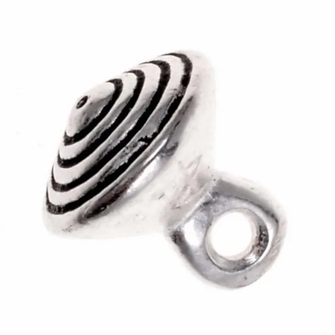 15e Siècle Bouton D'étain Avec Des Rainures, Ensemble De 5 3 15e Siècle Bouton D'étain Avec Des Rainures, Ensemble De 5