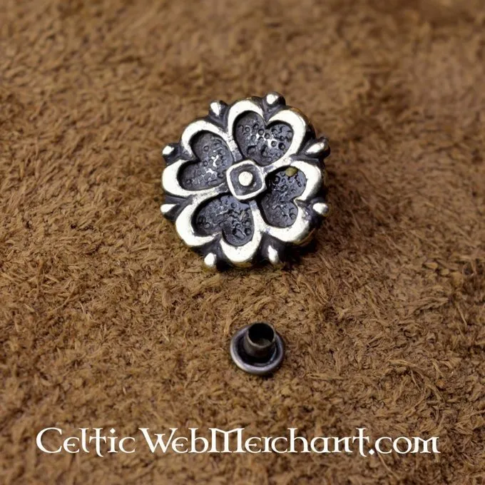 Bouton Dà©coratif Pour Ceinture, Rose, 15à¨me Sià¨cle, Lot De 5 4 Bouton Dà©coratif Pour Ceinture, Rose, 15à¨me Sià¨cle, Lot De 5 – Image 2