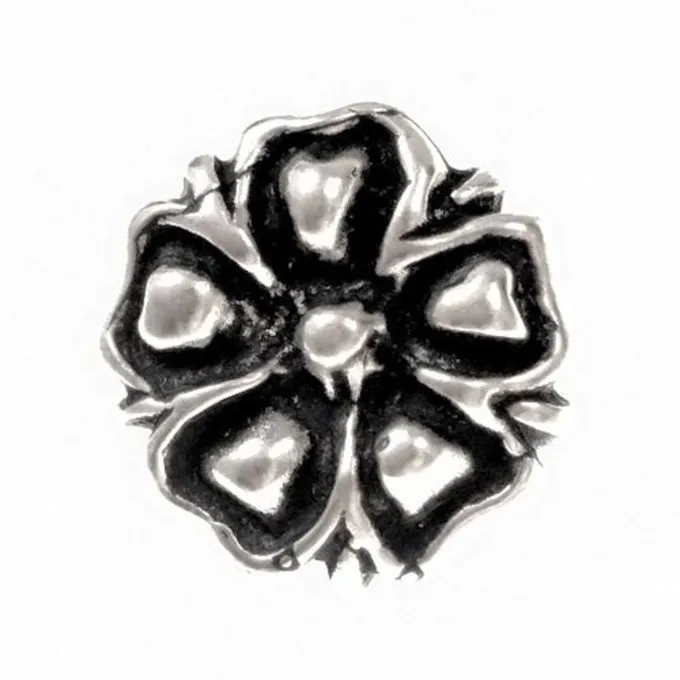 Boutons Du 14ème Siècle Fleur, Ensemble De 5 Pièces, étain 4 Boutons Du 14ème Siècle Fleur, Ensemble De 5 Pièces, étain – Image 2