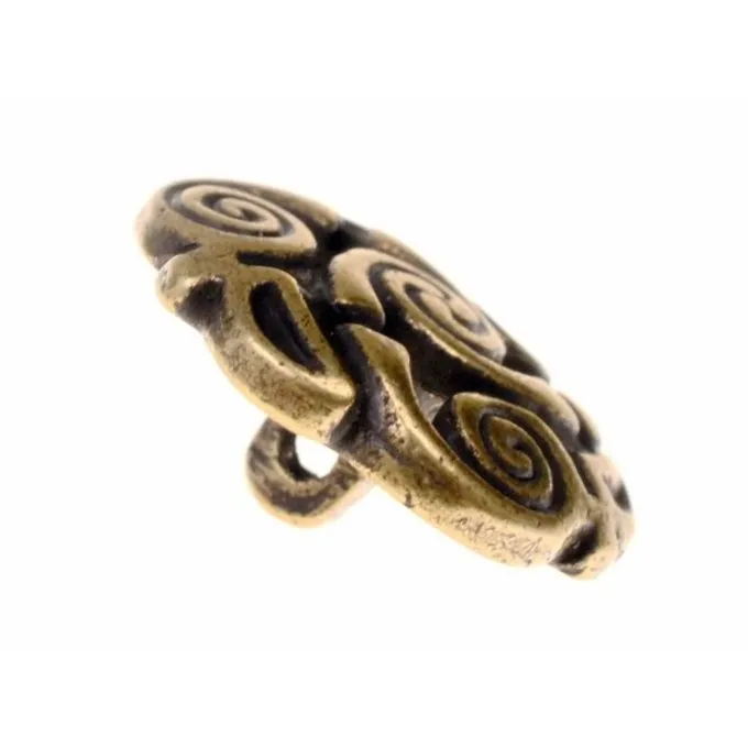 Boutons En Spirale Celtiques, Ensemble De 5 Pièces, Laiton 4 Boutons En Spirale Celtiques, Ensemble De 5 Pièces, Laiton – Image 2