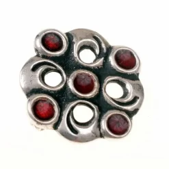 Broche Cloisonnée Mérovingienne, Argentée