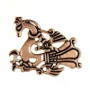Broche Paon Viking, Argentait