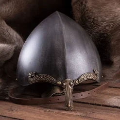 Deepeeka Casque Viking Nasal Avec Des Serpents, Patinée