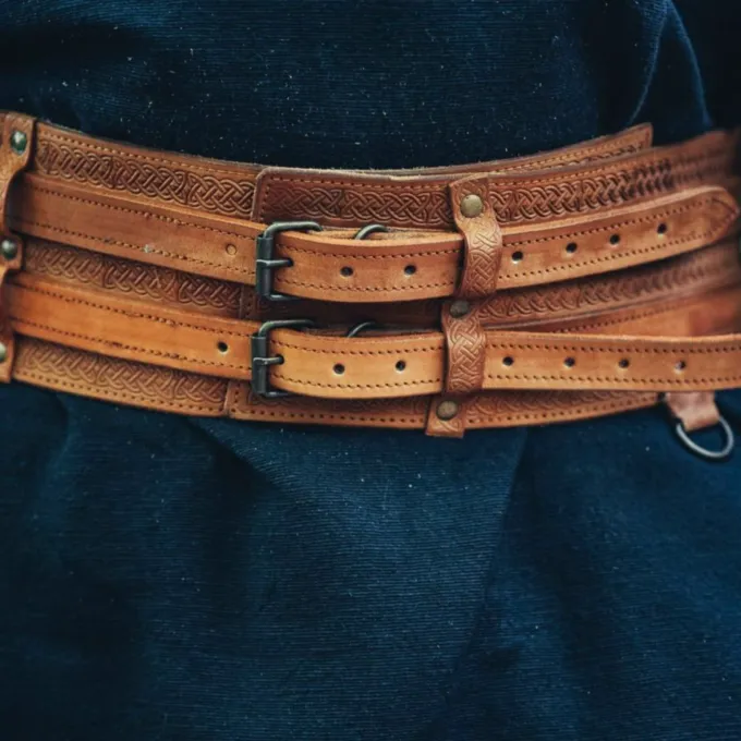 Leonardo Carbone Ceinture Celtique Ruari, Brun Clair 6 Leonardo Carbone Ceinture Celtique Ruari, Brun Clair – Image 4