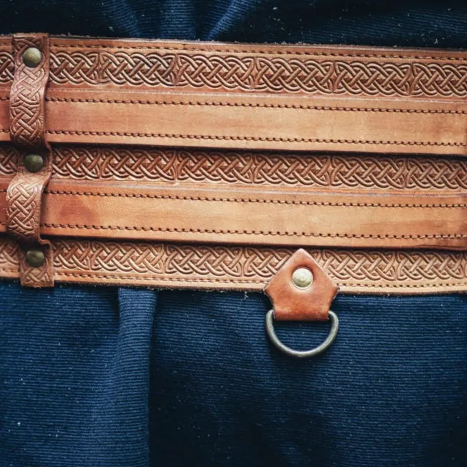 Leonardo Carbone Ceinture Celtique Ruari, Brun Clair 7 Leonardo Carbone Ceinture Celtique Ruari, Brun Clair – Image 5