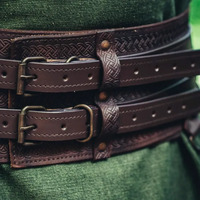 Leonardo Carbone Ceinture Celtique Ruari, Marron Foncé 4 Leonardo Carbone Ceinture Celtique Ruari, Marron Foncé – Image 2