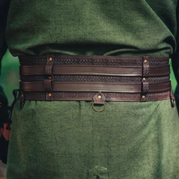 Leonardo Carbone Ceinture Celtique Ruari, Marron Foncé 5 Leonardo Carbone Ceinture Celtique Ruari, Marron Foncé – Image 3