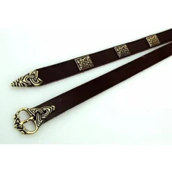 Ceinture De Luxe Viking Style Borre, Marron, Argenté -Promos Halloween Boutique ceinture de luxe viking style borre marron argente 2