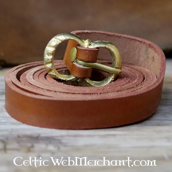 Leonardo Carbone Ceinture En Cuir Marron 2 Cm 6 Leonardo Carbone Ceinture En Cuir Marron 2 Cm – Image 4