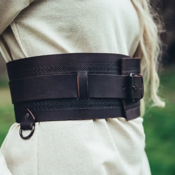 Leonardo Carbone Ceinture Viking Sigrid, Marron Foncé 8 Leonardo Carbone Ceinture Viking Sigrid, Marron Foncé – Image 6