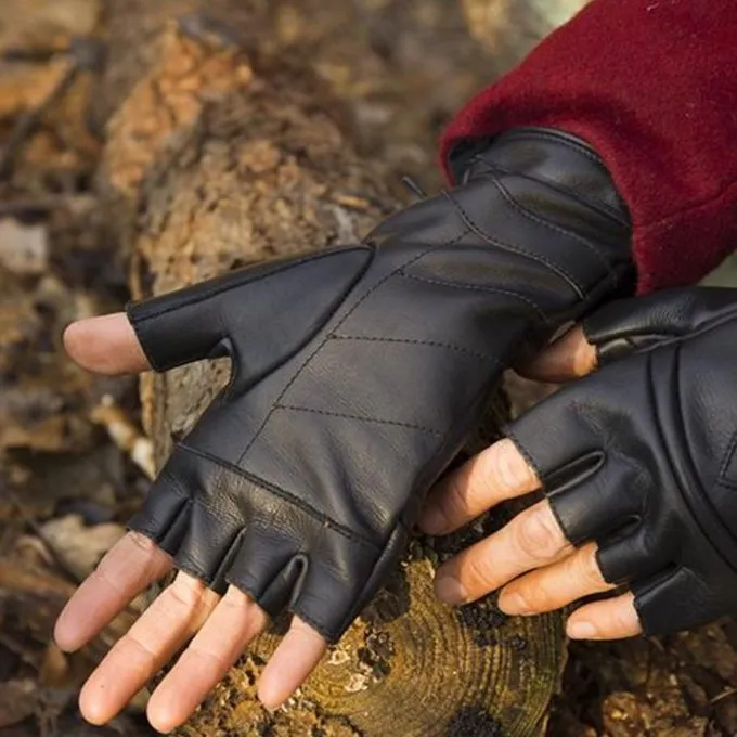 Epic Armoury Gants Sans Doigts Avec Lacets, Noir 4 Epic Armoury Gants Sans Doigts Avec Lacets, Noir – Image 2