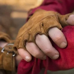 Epic Armoury Gants Sans Doigts En Cuir Suédé, Marron 9 Epic Armoury Gants Sans Doigts En Cuir Suédé, Marron -Promos Halloween Boutique gants sans doigts en cuir suede marron 3