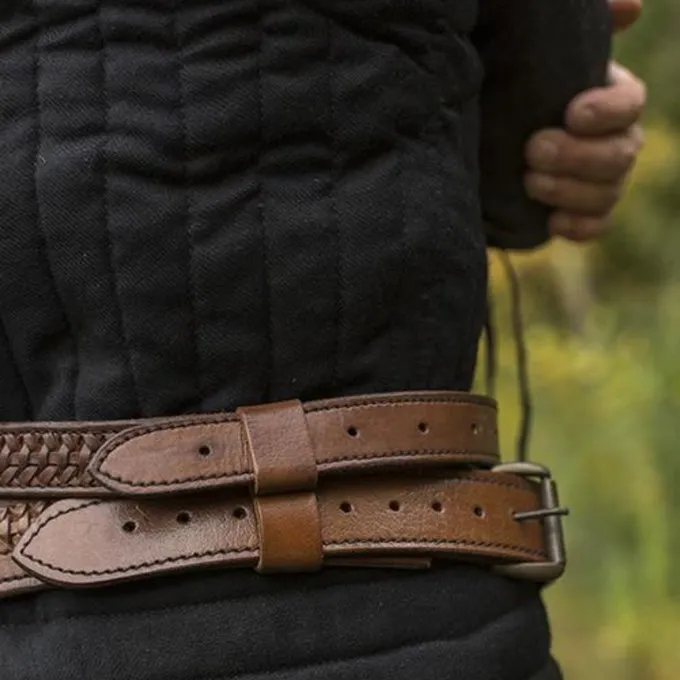 Epic Armoury Gevlochten Zwaardriem, Bruin 8 Epic Armoury Gevlochten Zwaardriem, Bruin – Image 6