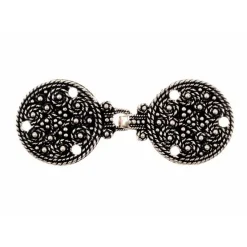 Manteau Viking Fermoir Birka, Argenté