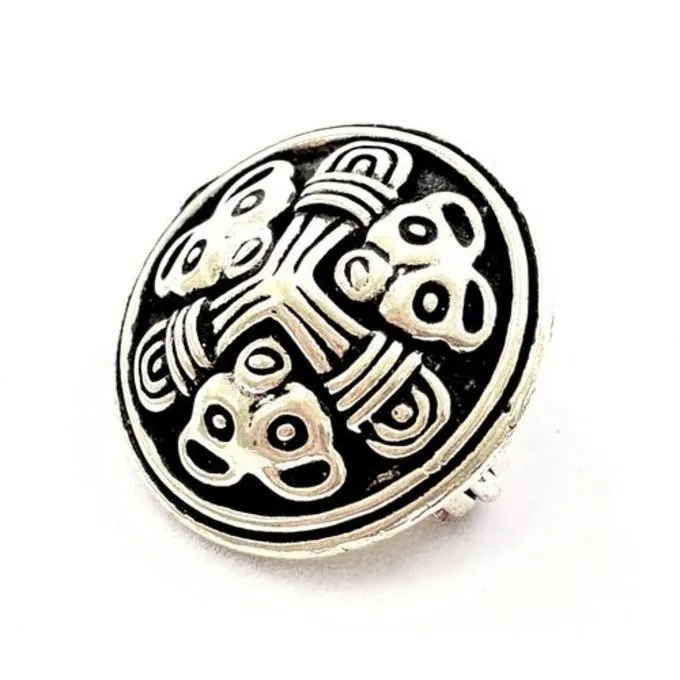 Petit Disque Péroné De Style Borre, Argentait 3 Petit Disque Péroné De Style Borre, Argentait