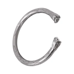 Deepeeka Torques Romains Avec Des Têtes De Lion, Paire, Couleur Argent